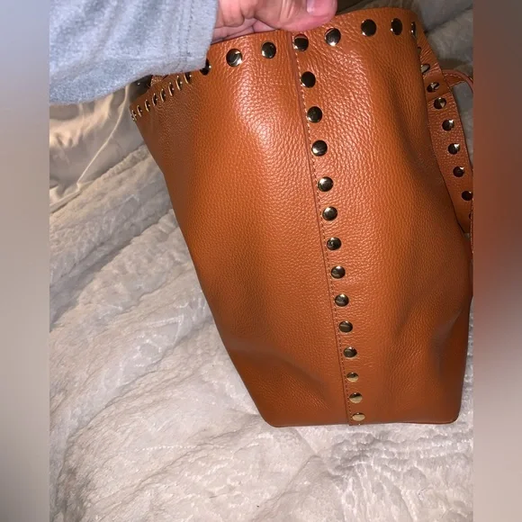 Laggo Remy British Tan Leather studded Tote